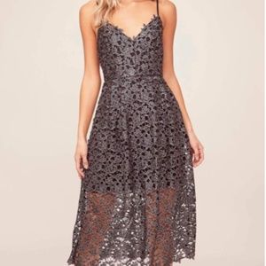 ASTR The Label Lace A Line Midi Dress